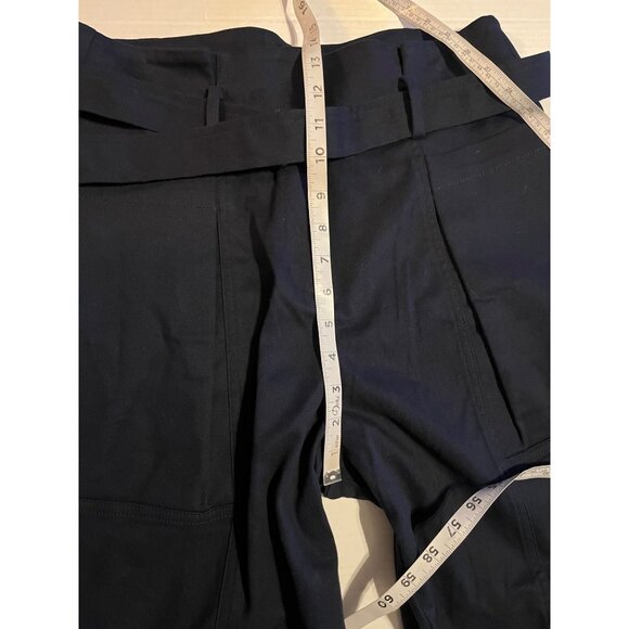 New Banana Republic Factory Women Twill Belted Taper Pant Size 10 Navy High-Rise - Picture 11 of 13
